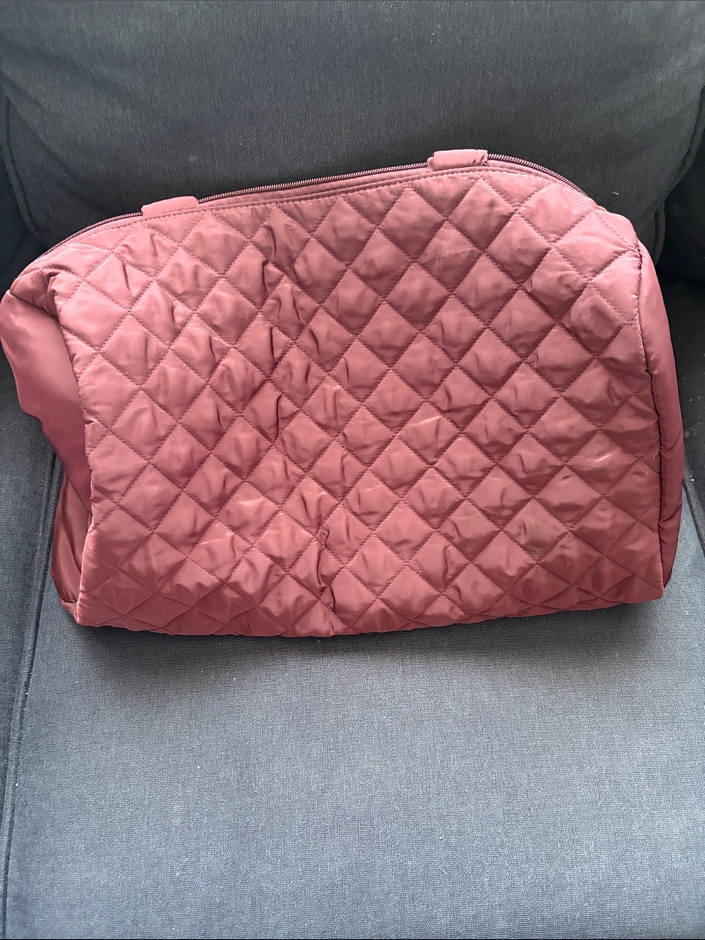 DSW Quilted Travel Tote Bag - Mauve Pink